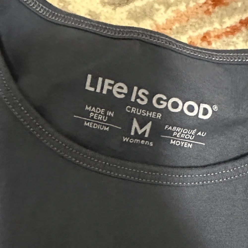 Life Is Good Dark Blue Baseball Tank Top - Picture 2 of 2